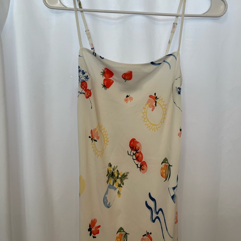 Abercrombie Floral and Fruit Print Slip Dress